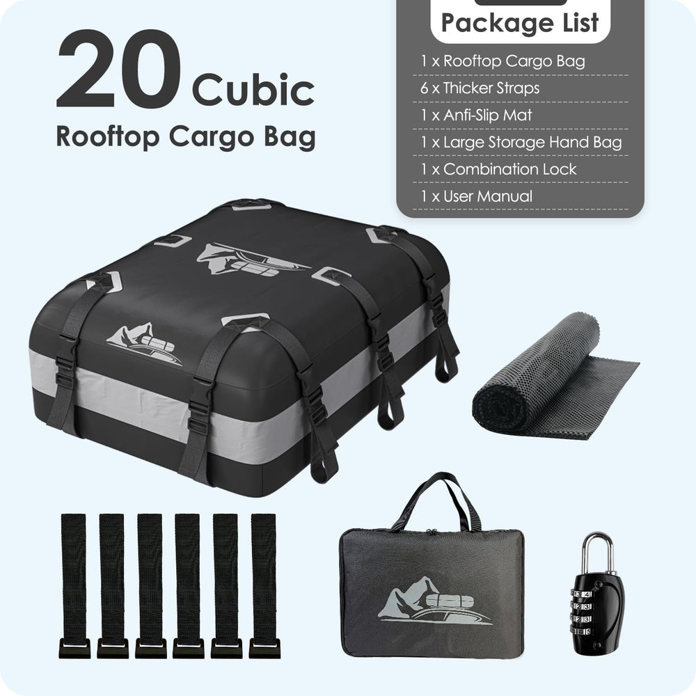 BATSUVCER all-weather roof bag designed for road trips and camping