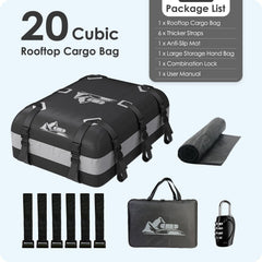 BATSUVCER all-weather roof bag designed for road trips and camping