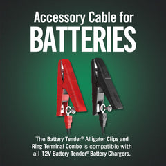 Battery Tender 20-inch charger cable extends reach in engine bay