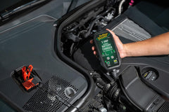 Battery Tender 5A 12V charger LED indicator close-up highlighting status monitoring.