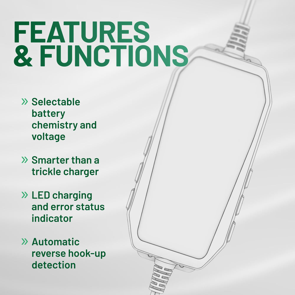 Battery Tender compact design fits tight spaces in vehicles