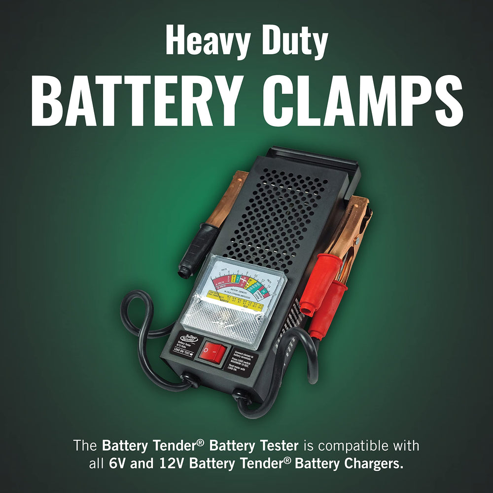Battery Tender color-coded display showing charging system status and results.