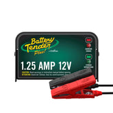 Battery Tender Plus 12V charger front view, compact home maintenance tool.