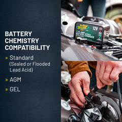 Battery Tender Plus versatile charger for automotive, motorcycle, and ATV care.