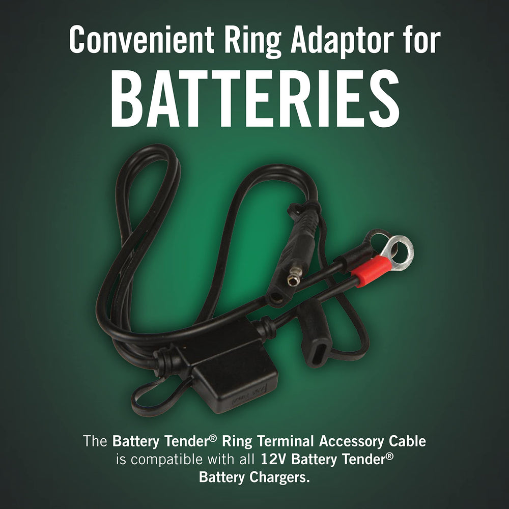Battery Tender Ring Terminal Harness with 7.5A fuse for ongoing protection.