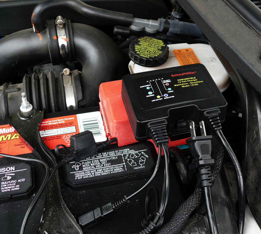 BatteryMINDer 1215C desulfator in action reversing buildup for longer life