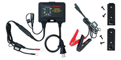 BatteryMINDer 1215C on-board charger ready for quick battery access