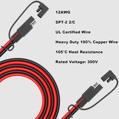 BBHEJJ universal SAE connector for quick connect and easy battery or solar setup.