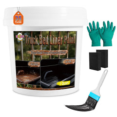 BBPIG00K truck bed liner paint 35floz kit shows durable, rust-resistant protection for truck beds.