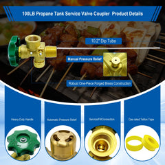 BBQHKCX automatic relief valve provides overpressure protection during use.