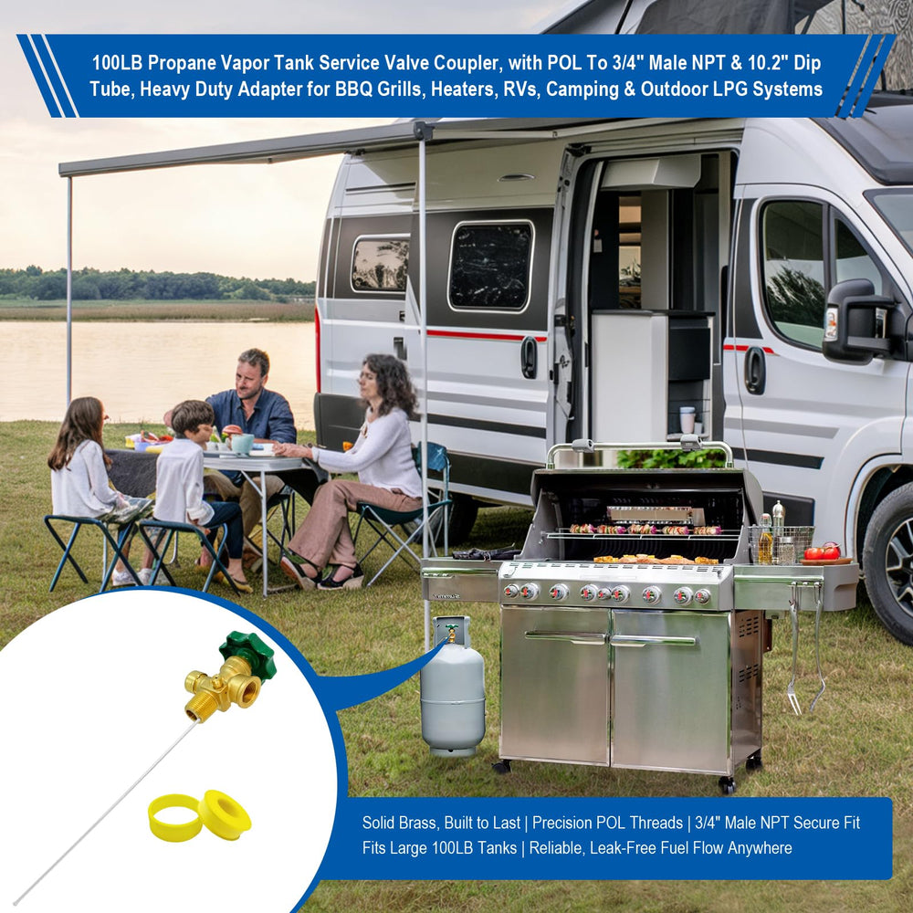 BBQHKCX outdoor propane setup ideal for grills, heaters and RVs.