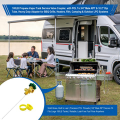 BBQHKCX outdoor propane setup ideal for grills, heaters and RVs.