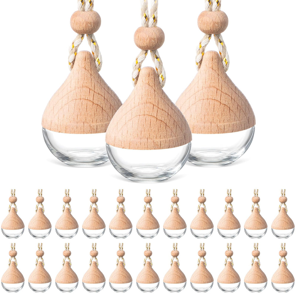 BBTO water-drop bottle hanging in the car for steady fragrance diffusion.