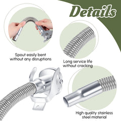 BBTO stainless steel jerry can spout design emphasizes durability and corrosion resistance.