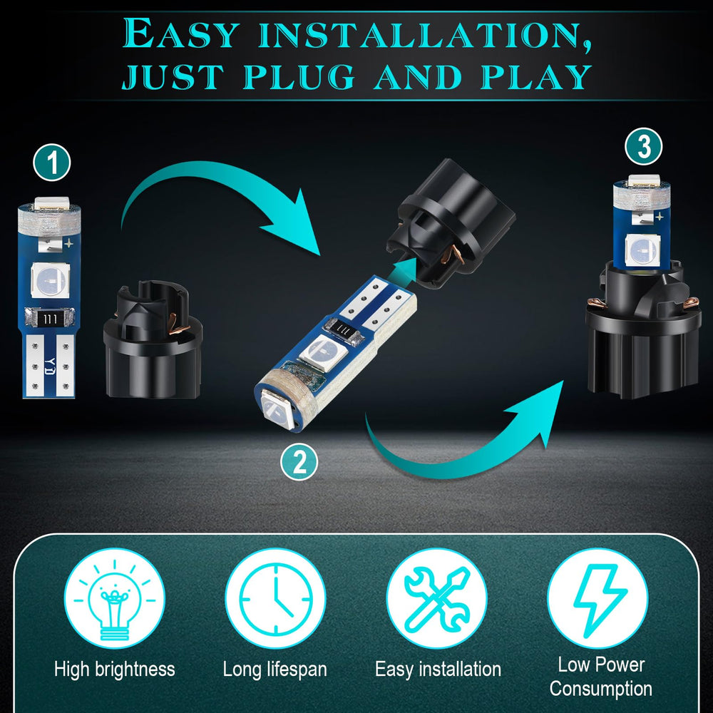 BBTO T10 socket for quick replacement in car interior lighting