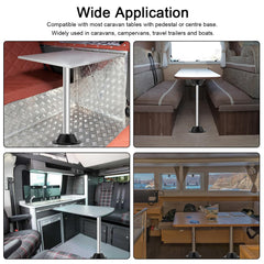 Bcautay black table base pedestal supports stable camp life.
