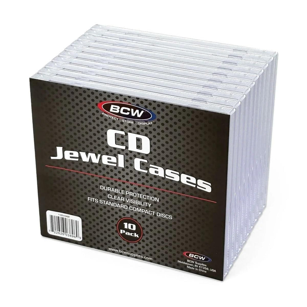 BCW clear CD jewel case front view protecting artwork with crystal clarity