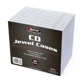 BCW clear CD jewel case front view protecting artwork with crystal clarity