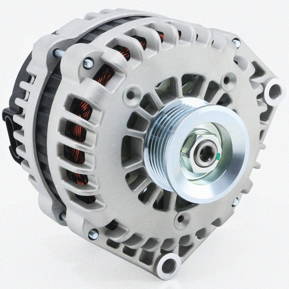 BDELI 145A alternator assembly with 4-pin connector for reliable power.