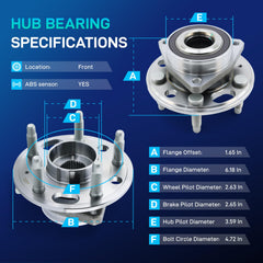 BDELI 513288 wheel hub rear-left, durable bearing for quiet, steady ride.