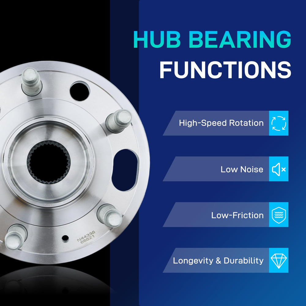 BDELI 513288 wheel hub rear-right, 5-lug ABS compatible for many GM models.