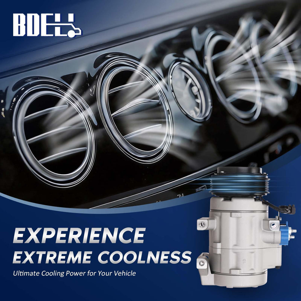 BDeli AC compressor for Ford F-150 2007–2014 side view highlights easy installation potential
