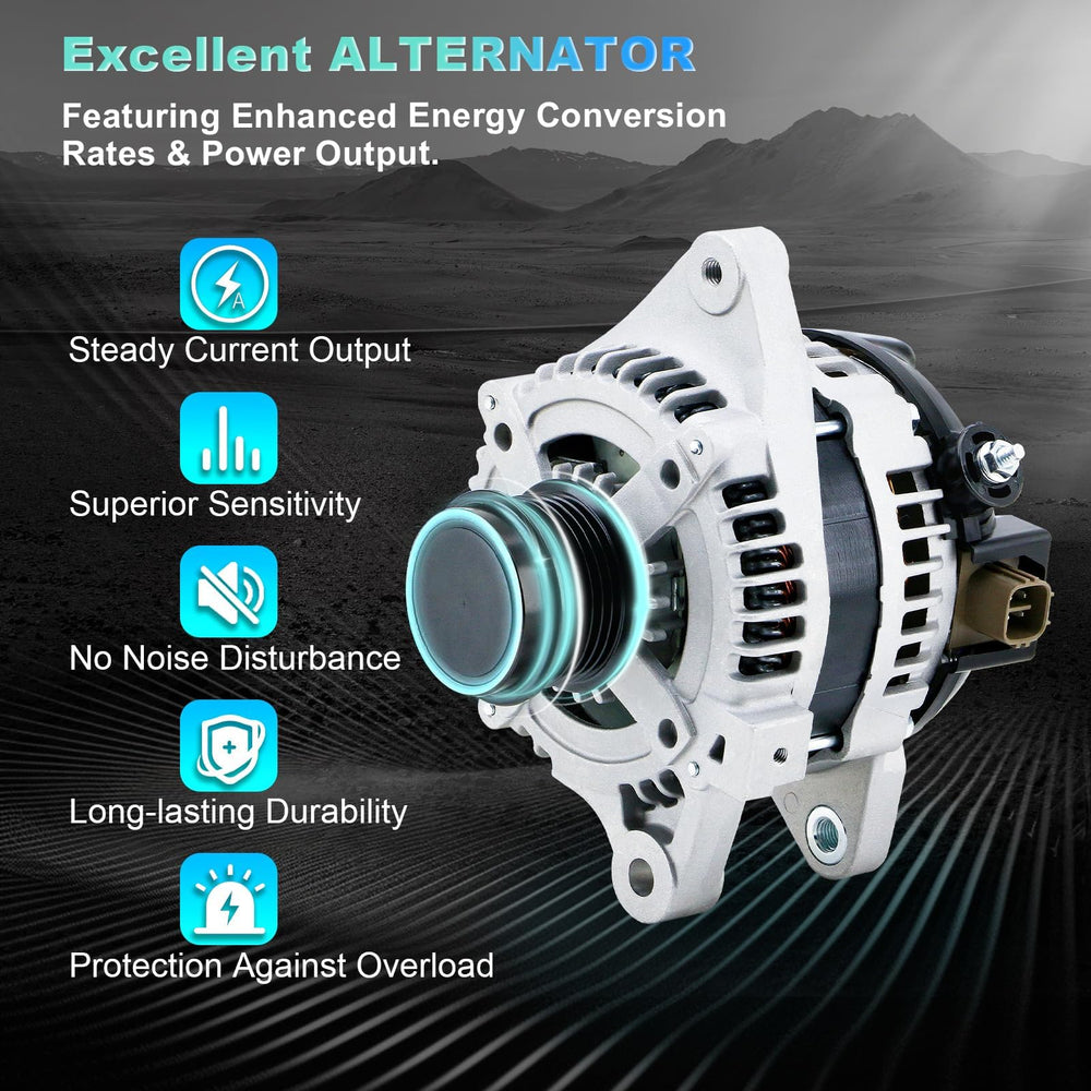 BDeli alternator side view highlighting compact design for tight engine bays