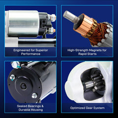 BDELI starter for Lumina 3.1L – finished assembly and terminals.