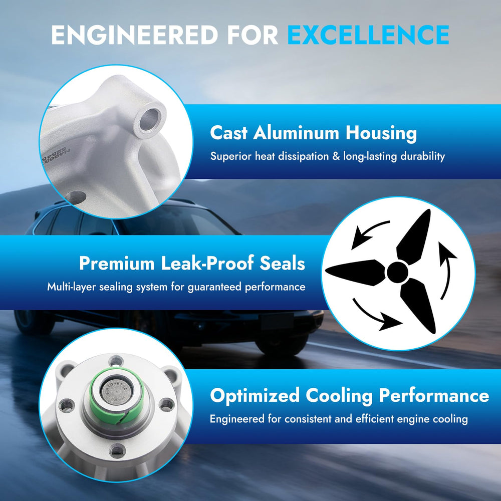 BDeli water pump impeller design optimized for efficient coolant flow.