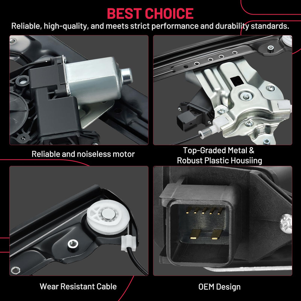 Advanced cable guides minimize stress for long-lasting performance.