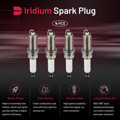 BDFHYK AP5325 iridium spark plug Cherokee close-up with ceramic insulator