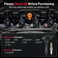 Installed BDFHYK ignition coil and spark plug bundle in engine bay