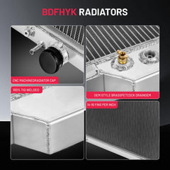 BDFHYK 2-row 40mm core detail shows enhanced heat transfer.