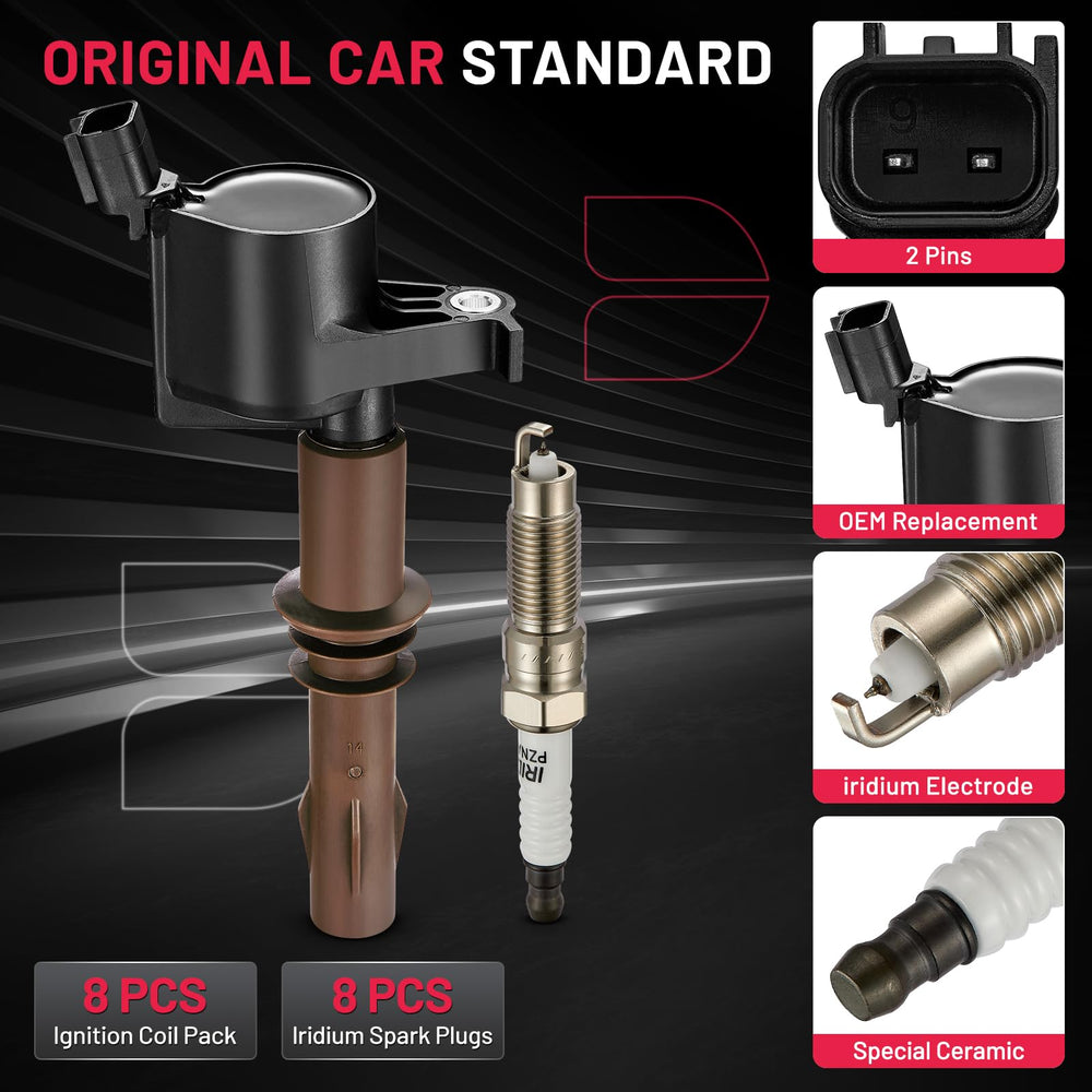 BDFHYK DG521 ignition coil side view, rugged build for long life.