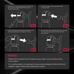 BDFHYK easy-install guide highlights simple DIY hood lift upgrade.