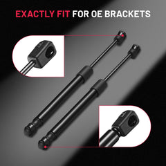 BDFHYK gas spring shown in extended and compressed states for comparison.