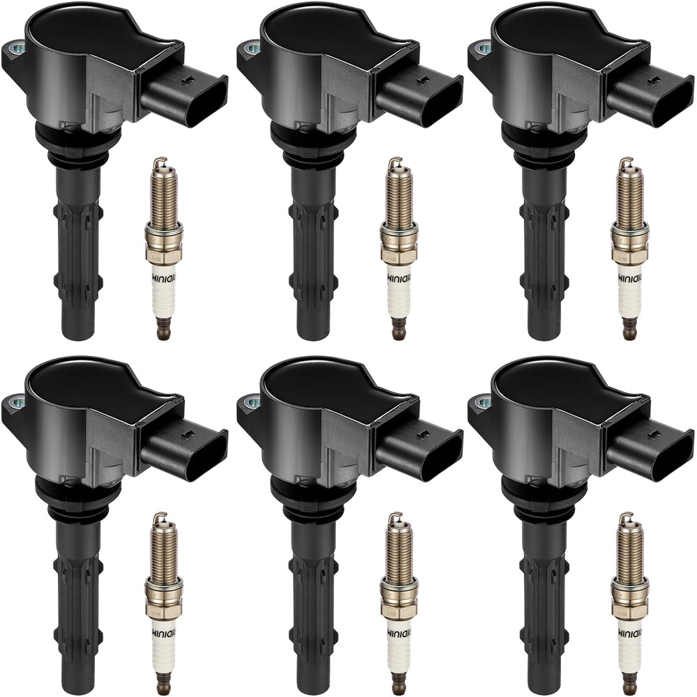 BDFHYK ignition coil pack UF535 close-up showing durable silicon steel construction for long life