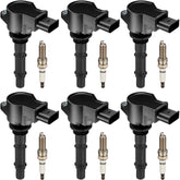 BDFHYK ignition coil pack UF535 close-up showing durable silicon steel construction for long life