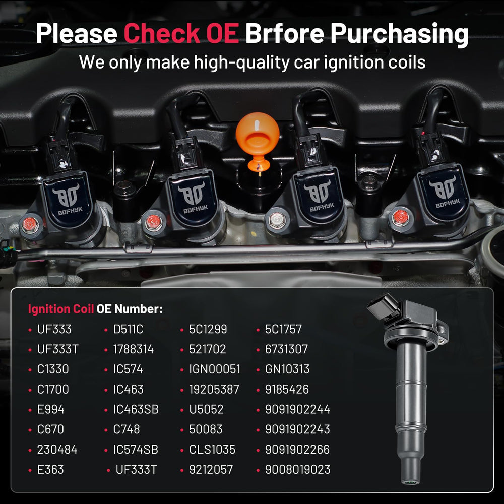 BDFHYK UF333 ignition coil for Corolla delivers reliable ignition and improved idle