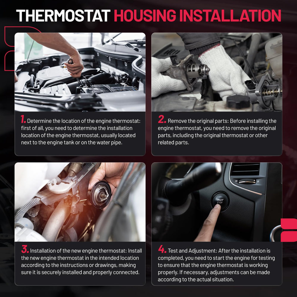 Installation steps for replacing thermostat housing on a 3.6L engine