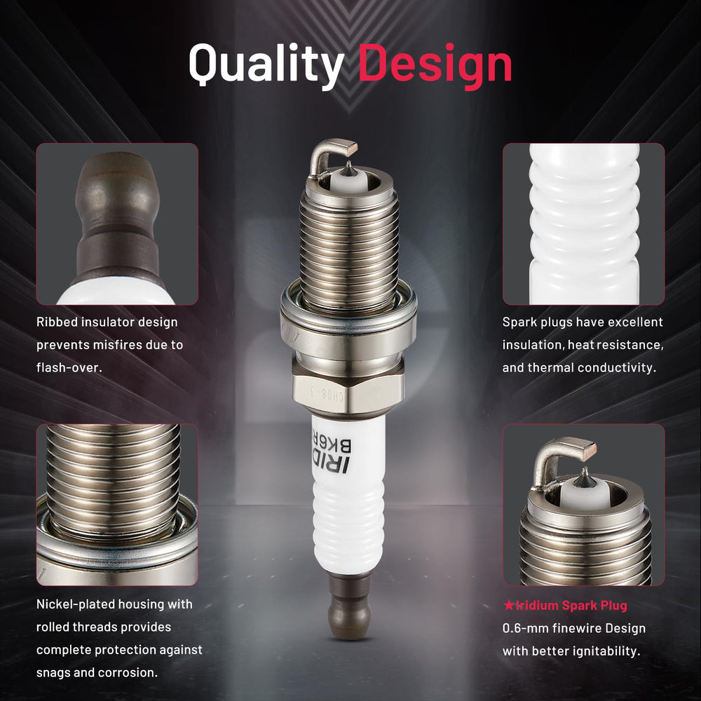 BDFHYK iridium spark plug narrow-electrode for faster ignition under load