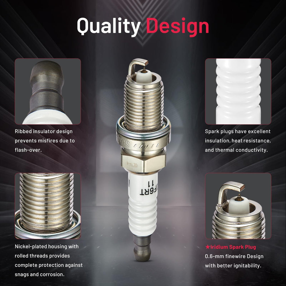 BDFHYK iridium spark plug set for Lexus HS250h, optimized ignition for smooth idle.
