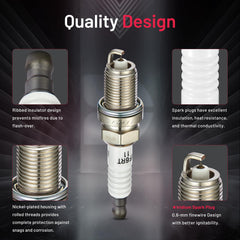 BDFHYK iridium spark plug set for Lexus HS250h, optimized ignition for smooth idle.