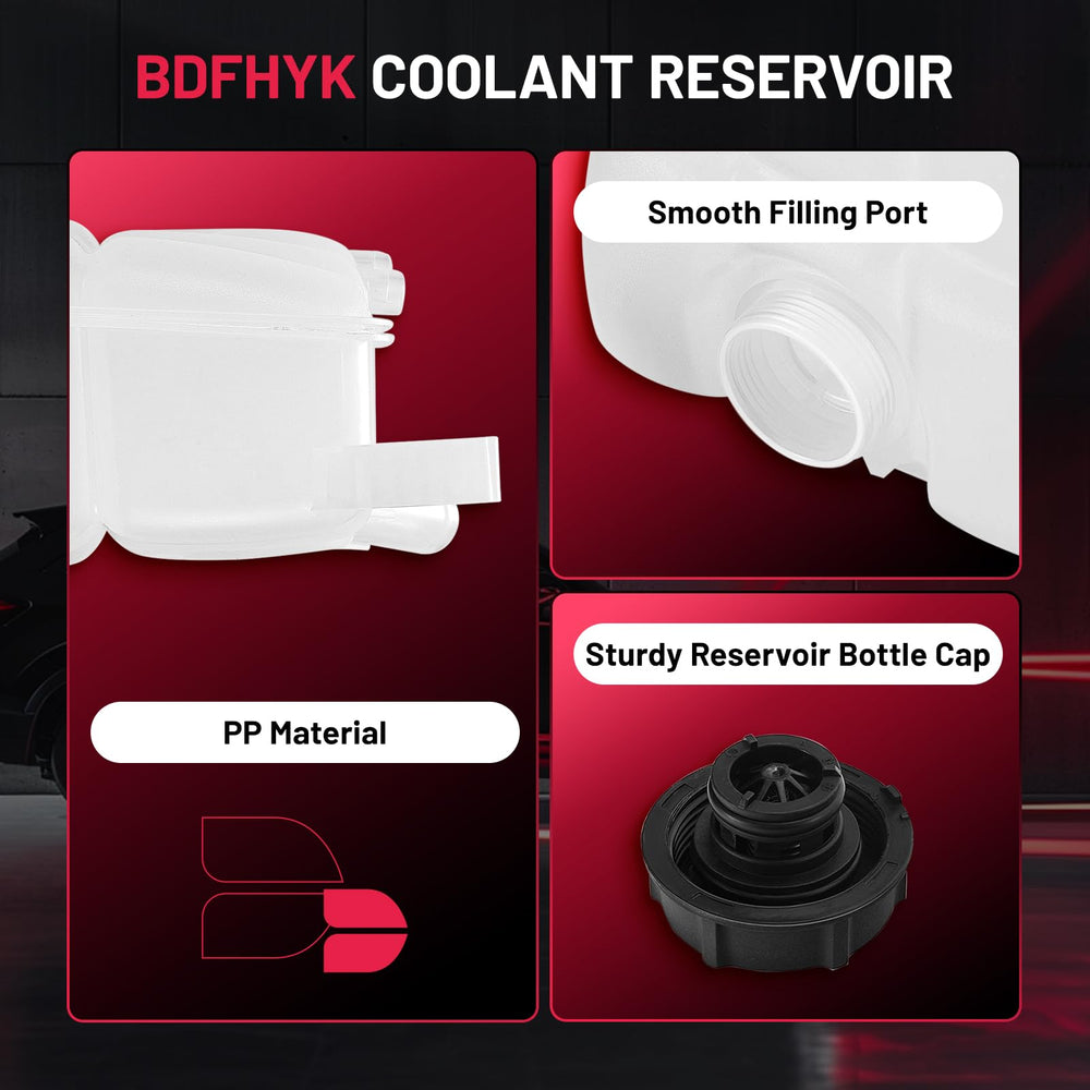 BDFHYK PP material coolant reservoir close-up highlighting durable construction