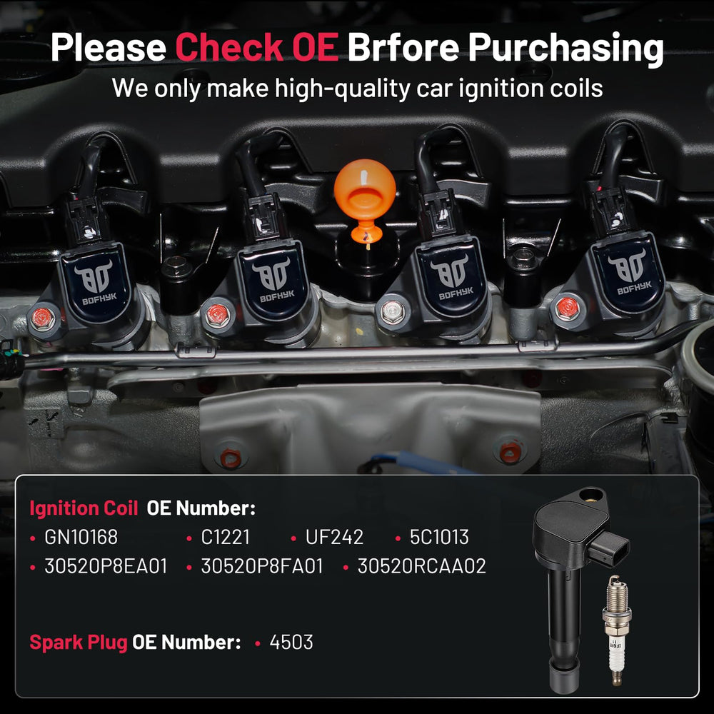 BDFHYK iridium spark plug features ceramic body for durable ignition