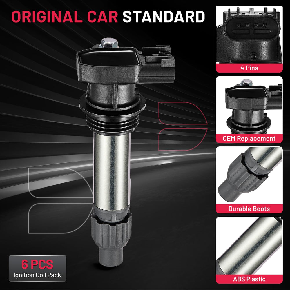 BDFHYK UF569 ignition coil pack on engine demonstrates direct replacement ease.