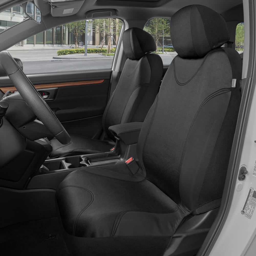 BDK black headrest cover set for coordinated protection
