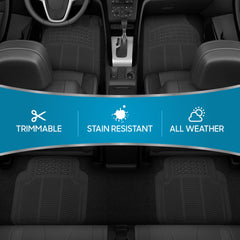 BDK all-weather rear mat shields the back seats from dirt and moisture.