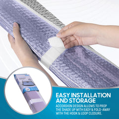 BDK Lavender Shine hook-and-loop closure for fast storage after driving
