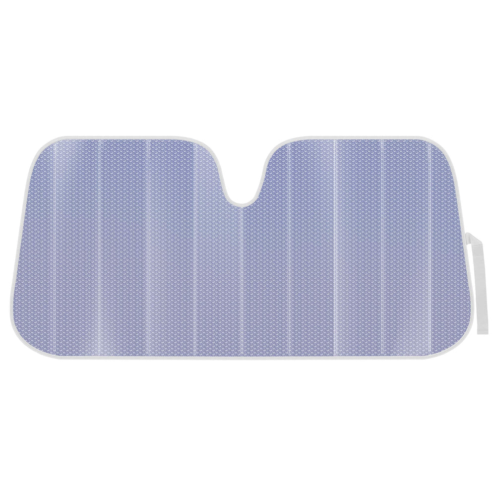 BDK Lavender Shine windshield sunshade in folding accordion design reduces interior heat and blocks UV rays